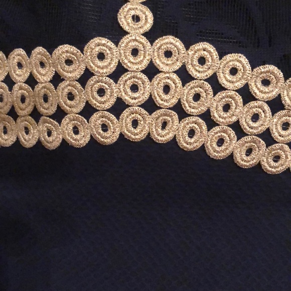Lilly Pulitzer - navy  and gold  dress - Picture 4 of 4